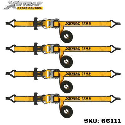 Xstrap 66111 1-1/2” x 16’ 4PK T Rukojeť Rtchet Tie Down 1100lb SWL