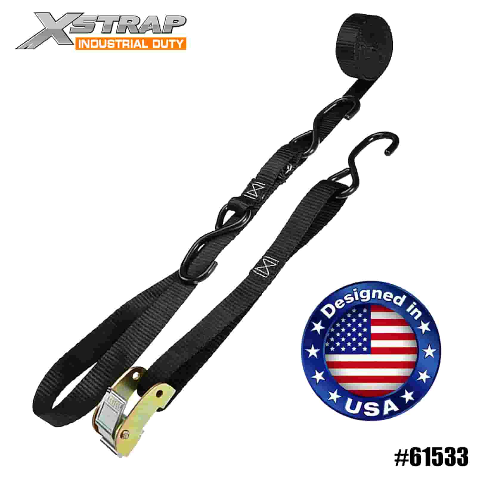 Xstrap 61533 1” x 6’ 4PK Motocyklový vodní skútr Tri-Down Cam Strap 400lb SWL