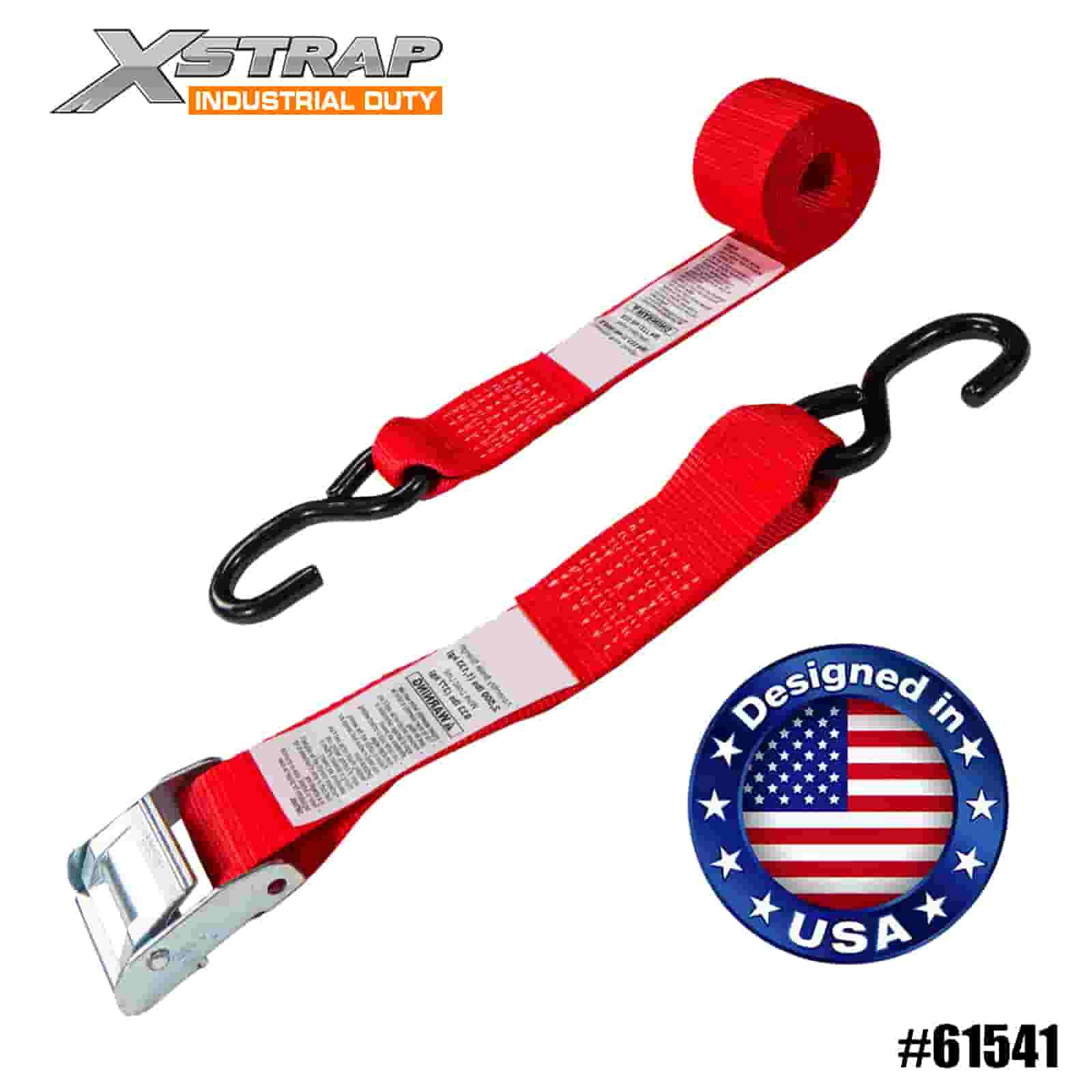 Xstrap 61541 2” x 8” 4PK Motocyklový řemínek se sponou s háčkem S 400 lb SWL