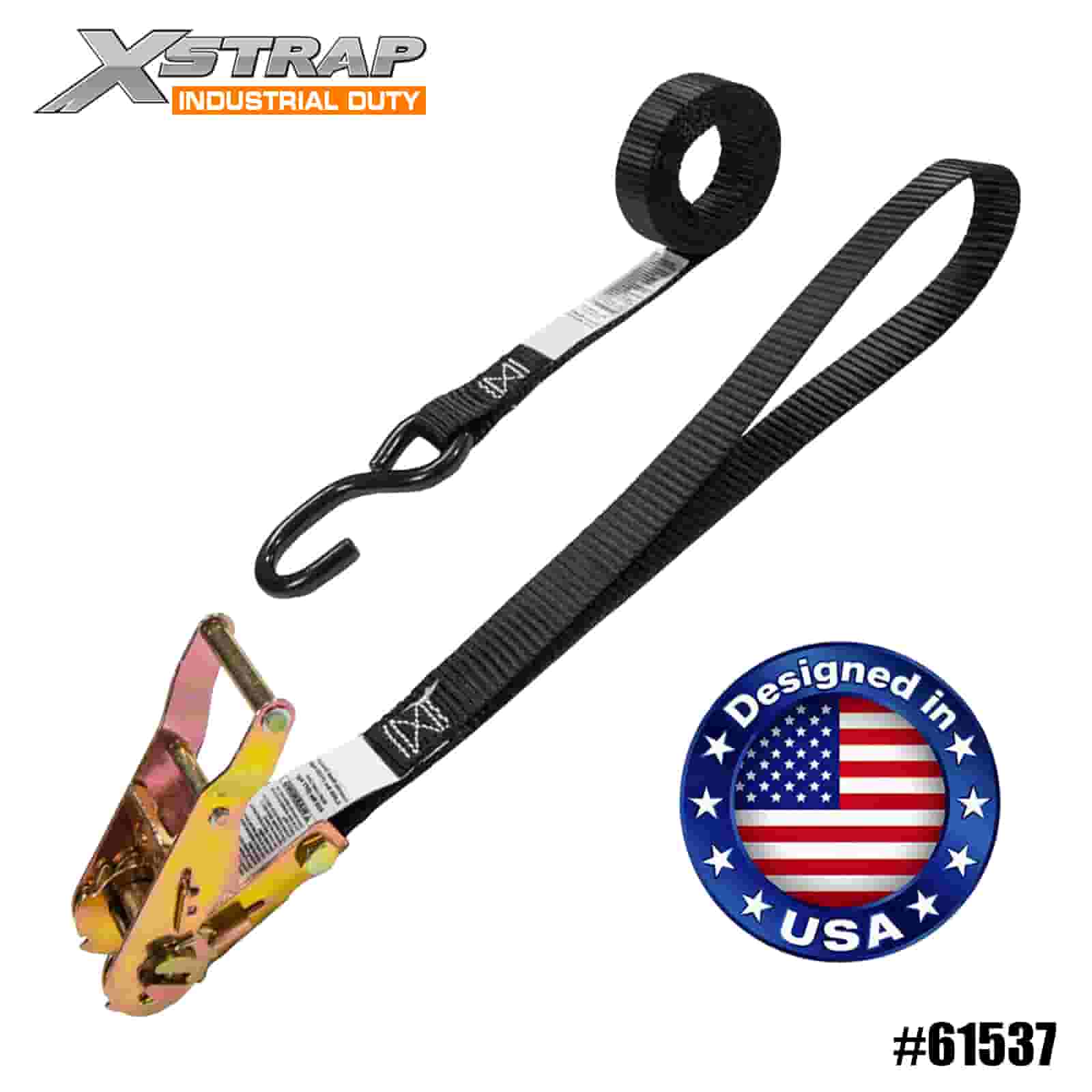 Xstrap 61537 1” x 6” 4PK Motocyklový popruh s ráčnou s 12” našitou smyčkou 833lb SWL