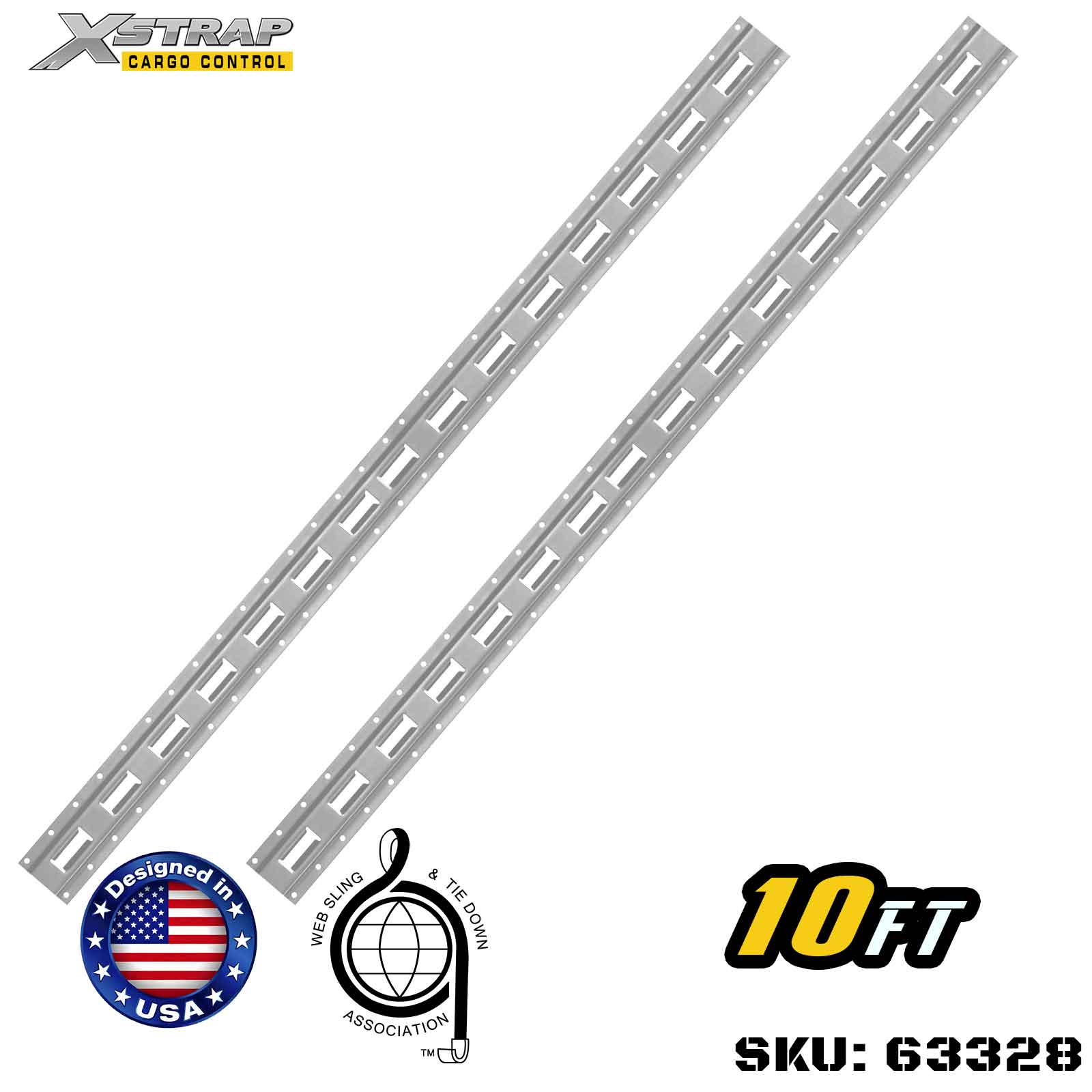 Xstrap 63328 10' Series E Logistic Track vyrobený z vysoce kvalitní oceli 12 gauge 6000LBS